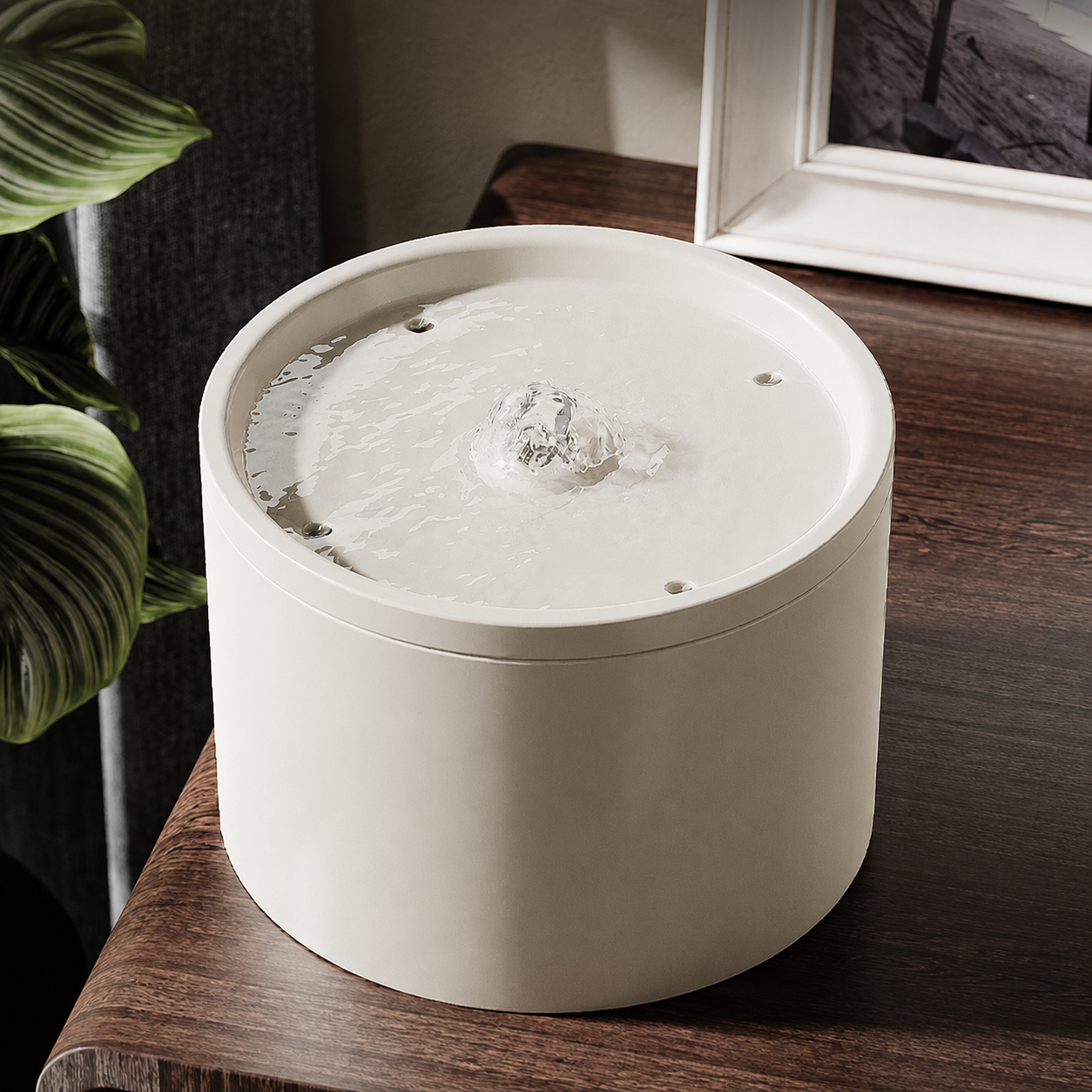 Ceramic Cat Water Fountain – Quiet Flowing Pet Water Dispenser