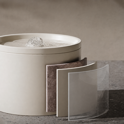 Ceramic Cat Water Fountain – Quiet Flowing Pet Water Dispenser