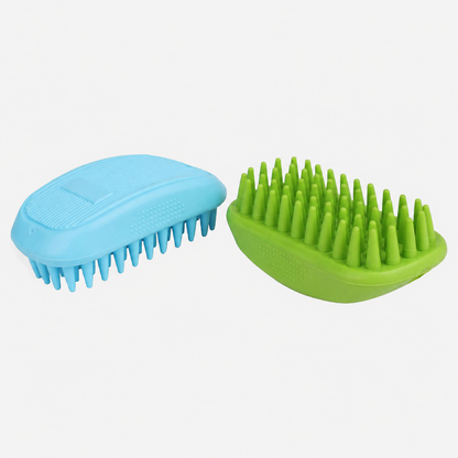 Pet Bath Massage Brush – Gentle Cleaning & De-Shedding Grooming Tool