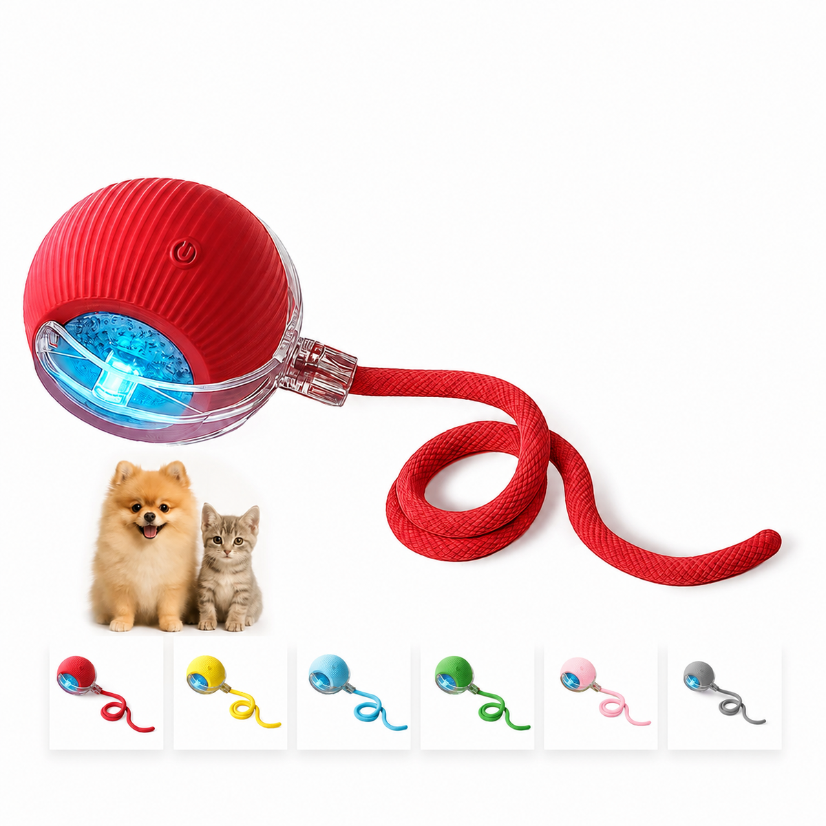 Interactive Cat & Dog Teaser Toy Ball
