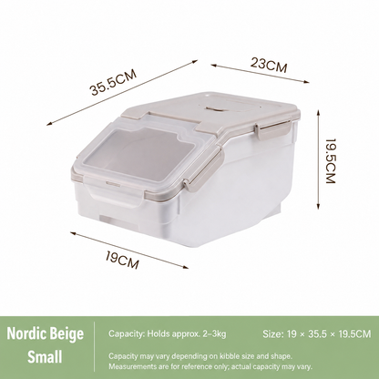 Airtight Pet Food Storage Container – Moisture-Proof Dog & Cat Food Bin