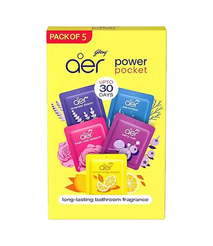 Godrej Aer Power Pocket – Long-Lasting Home Air Freshener | 5 Scents, 30-Day Fragrance