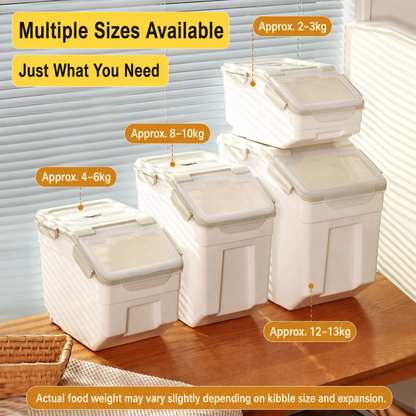 Airtight Pet Food Storage Container – Moisture-Proof Dog & Cat Food Bin
