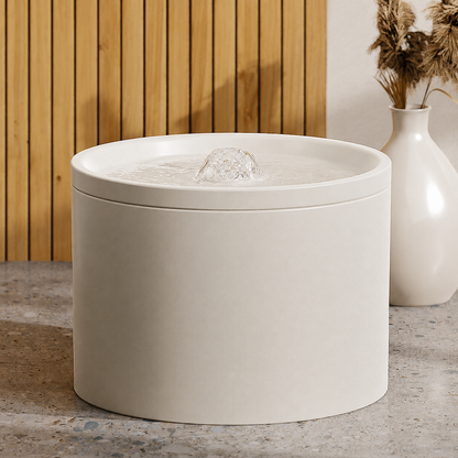 Ceramic Cat Water Fountain – Quiet Flowing Pet Water Dispenser
