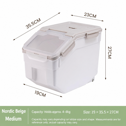 Airtight Pet Food Storage Container – Moisture-Proof Dog & Cat Food Bin