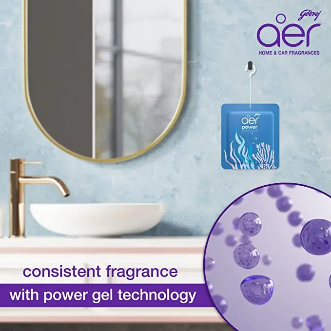 Godrej Aer Power Pocket – Long-Lasting Home Air Freshener | 5 Scents, 30-Day Fragrance