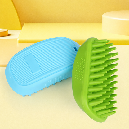 Pet Bath Massage Brush – Gentle Cleaning & De-Shedding Grooming Tool
