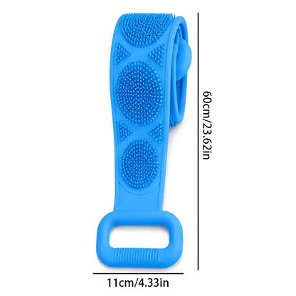 Silicone Bath Brush, Double-Sided Exfoliating Back Scrubber with Mesh Sponge💦