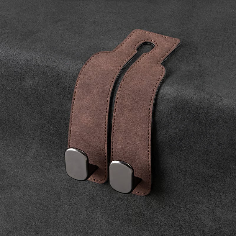 🔥LAST DAY SALE 50% OFF - 🚗Car Seat Back Alcantara Storage Hook - 💥Double Hook Holder for Convenient Storage