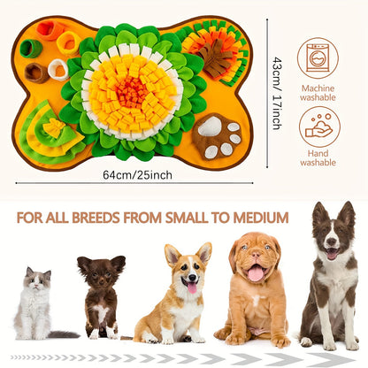 🐾 Bone-Shaped Dog Snuffle Mat – Interactive Nosework & Slow Feeding Toy