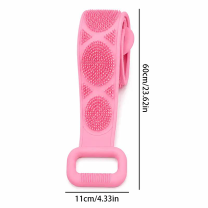 Silicone Bath Brush, Double-Sided Exfoliating Back Scrubber with Mesh Sponge💦