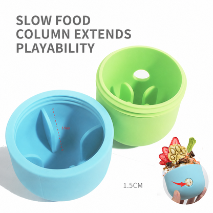 🐶 Silicone Dog Treat Dispensing Toy – Interactive Slow Feeder Chew Ball
