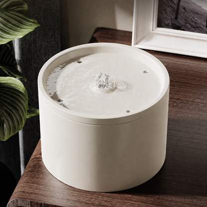 Ceramic Cat Water Fountain – Quiet Flowing Pet Water Dispenser