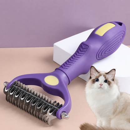 2-in-1 Pet Dematting Comb for Dogs & Cats