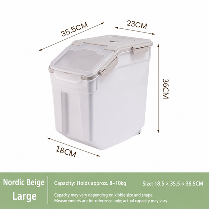 Airtight Pet Food Storage Container – Moisture-Proof Dog & Cat Food Bin